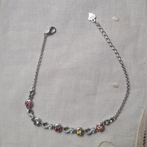 NWOT Sterling Silver Multi-colored Zirconia Bracelet 🌈